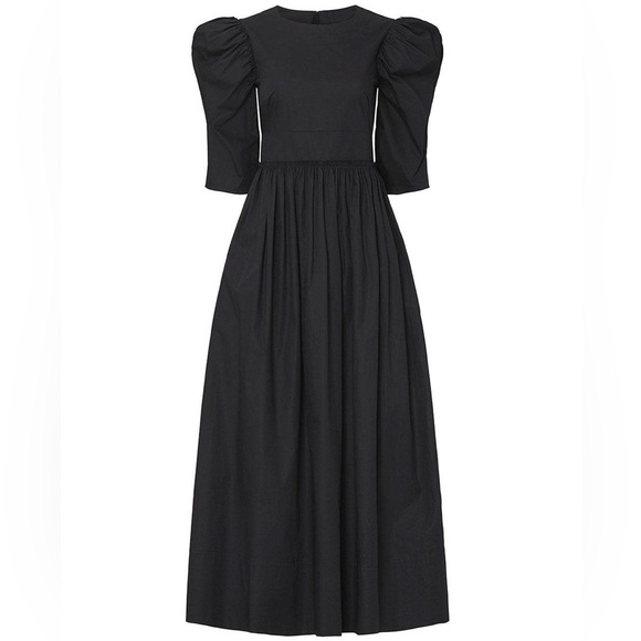 Elegant Black Midi Dress - Picture 4 of 12